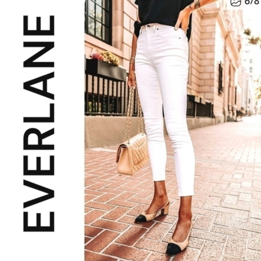EVERLANE, WHITE HIGH RISE SKINNY JEANS SIZE 16 NWT